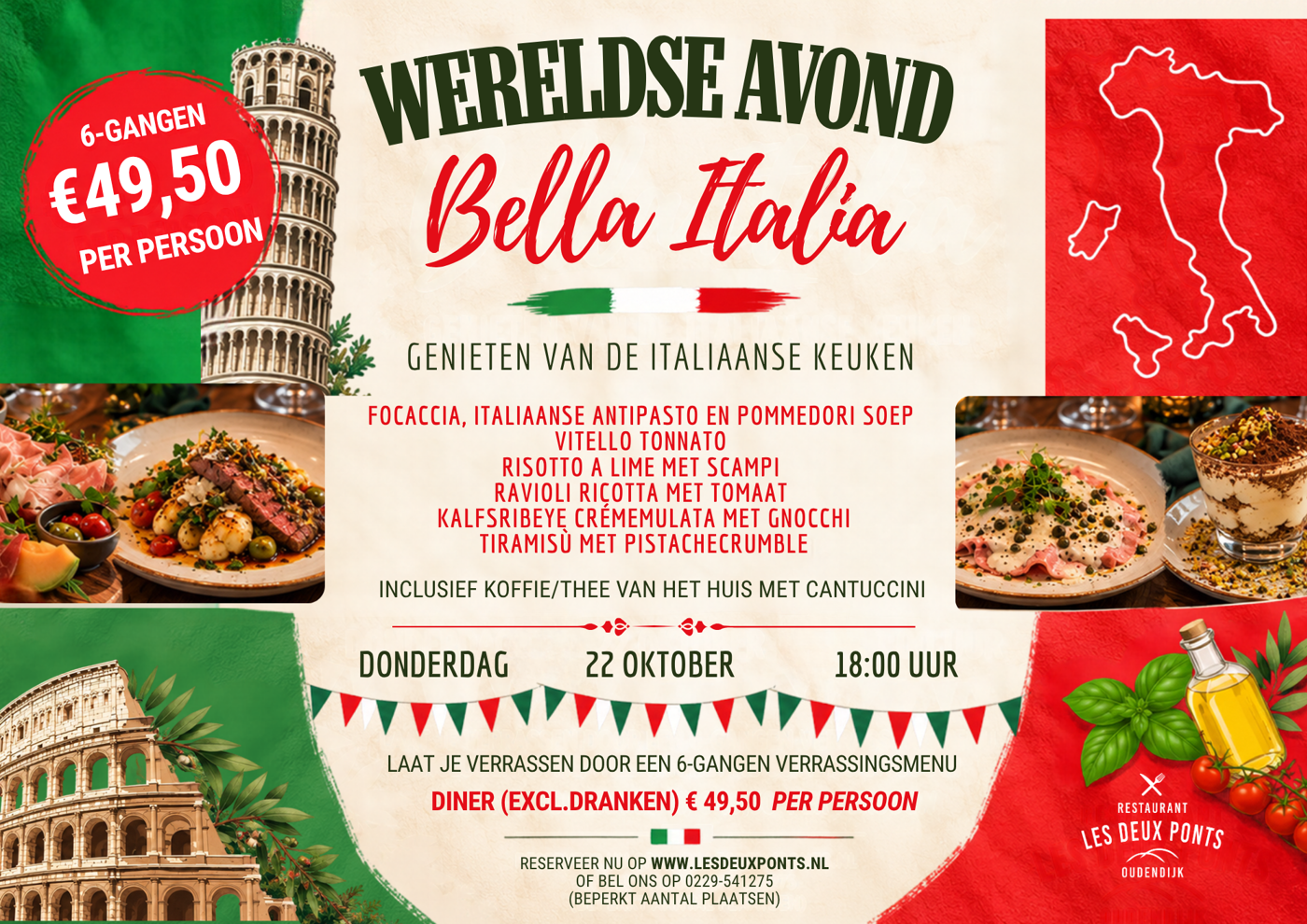 Wereldse Avond LDP Italie Met Gerechten